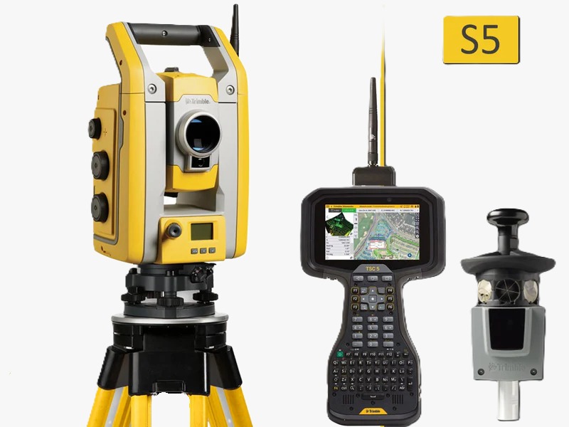 Trimble S5 3-Second Robotic Total Station delivers precise, reliable measurements with advanced automation for efficient surveying and construction tasks.