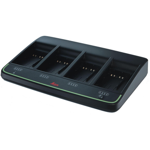 Leica GKL341 Multi-Bay Battery Charger provides fast, reliable charging for multiple Leica batteries, ensuring uninterrupted fieldwork.